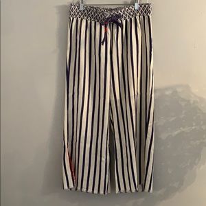 Linen blend crop pants